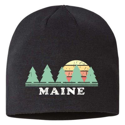 Maine Me Vintage Graphic Retro 70s Design Sustainable Beanie