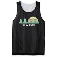 Maine Me Vintage Graphic Retro 70s Design Mesh Reversible Basketball Jersey Tank