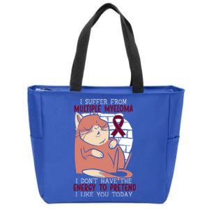 Multiple Myeloma Warrior Myeloma Cancer Awareness Funny Gift Zip Tote Bag