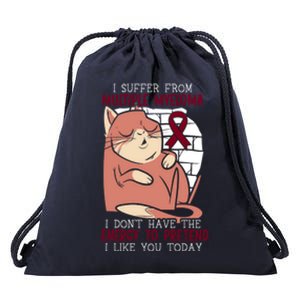 Multiple Myeloma Warrior Myeloma Cancer Awareness Funny Gift Drawstring Bag