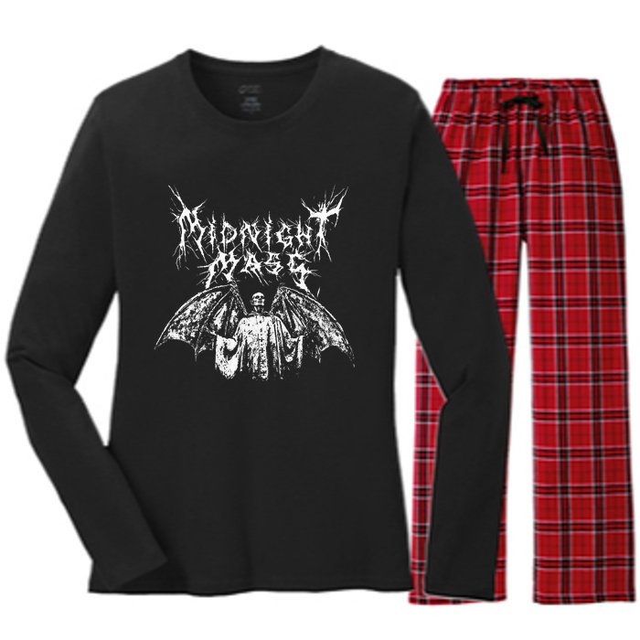 Midnight Mass White Vampire Women's Long Sleeve Flannel Pajama Set 