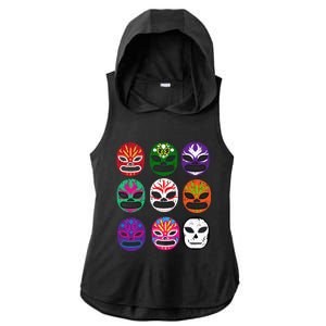 Masks Mexican Wrestling Mask Ladies PosiCharge Tri-Blend Wicking Draft Hoodie Tank