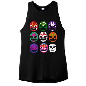 Masks Mexican Wrestling Mask Ladies PosiCharge Tri-Blend Wicking Tank