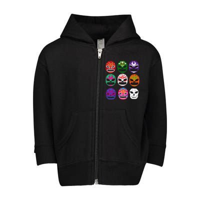 Masks Mexican Wrestling Mask Toddler Zip Fleece Hoodie