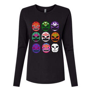 Masks Mexican Wrestling Mask Womens Cotton Relaxed Long Sleeve T-Shirt