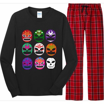 Masks Mexican Wrestling Mask Long Sleeve Pajama Set