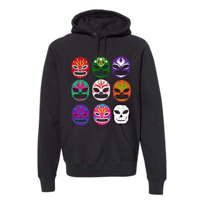 Masks Mexican Wrestling Mask Premium Hoodie