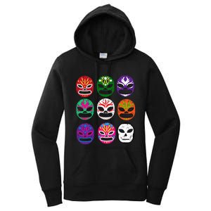 Masks Mexican Wrestling Mask Women's Pullover Hoodie