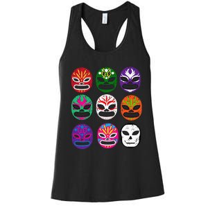 Masks Mexican Wrestling Mask Women's Racerback Tank