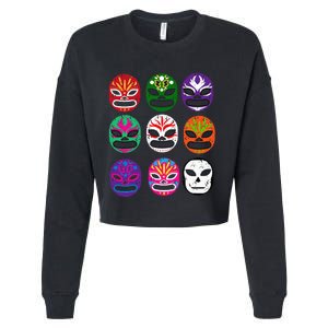 Masks Mexican Wrestling Mask Cropped Pullover Crew