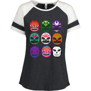 Masks Mexican Wrestling Mask Enza Ladies Jersey Colorblock Tee