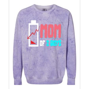 Mom Mother Wife Grandma Low Battery Moms Gift Colorblast Crewneck Sweatshirt