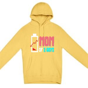 Mom Mother Wife Grandma Low Battery Moms Gift Premium Pullover Hoodie