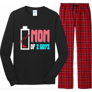 Mom Mother Wife Grandma Low Battery Moms Gift Long Sleeve Pajama Set