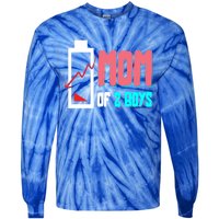 Mom Mother Wife Grandma Low Battery Moms Gift Tie-Dye Long Sleeve Shirt