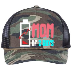 Mom Mother Wife Grandma Low Battery Moms Gift Retro Rope Trucker Hat Cap