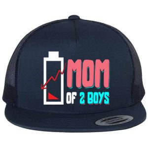 Mom Mother Wife Grandma Low Battery Moms Gift Flat Bill Trucker Hat