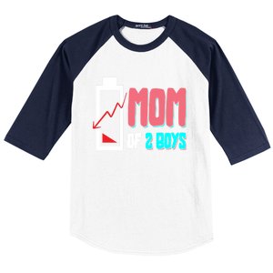 Mom Mother Wife Grandma Low Battery Moms Gift Baseball Sleeve Shirt