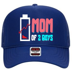 Mom Mother Wife Grandma Low Battery Moms Gift High Crown Mesh Back Trucker Hat