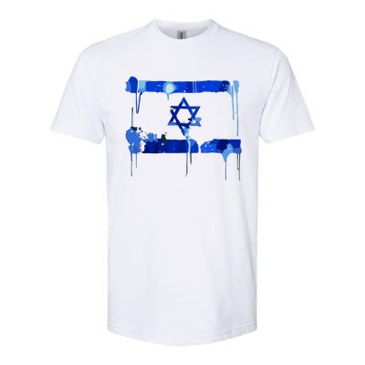 Marina Medvin Wearing Distressed Israeli Flag Softstyle® CVC T-Shirt