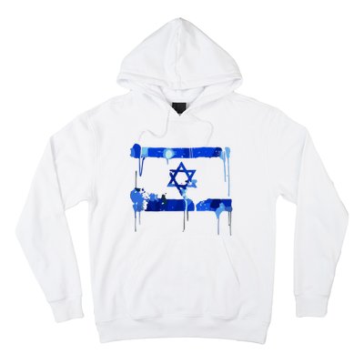 Marina Medvin Wearing Distressed Israeli Flag Hoodie