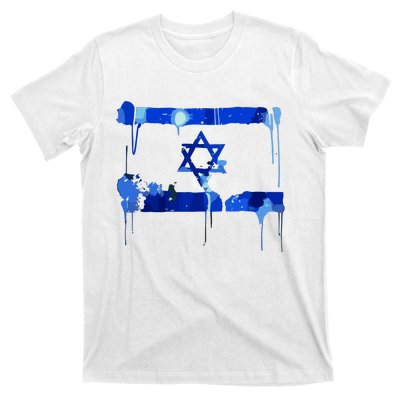 Marina Medvin Wearing Distressed Israeli Flag T-Shirt