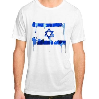 Marina Medvin Wearing Distressed Israeli Flag Adult ChromaSoft Performance T-Shirt