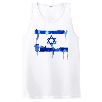 Marina Medvin Wearing Distressed Israeli Flag PosiCharge Competitor Tank