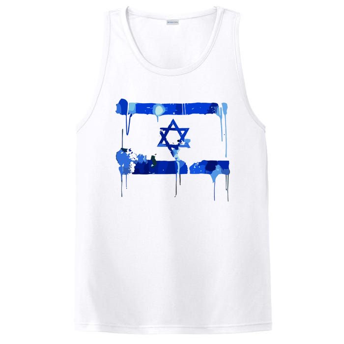 Marina Medvin Wearing Distressed Israeli Flag PosiCharge Competitor Tank