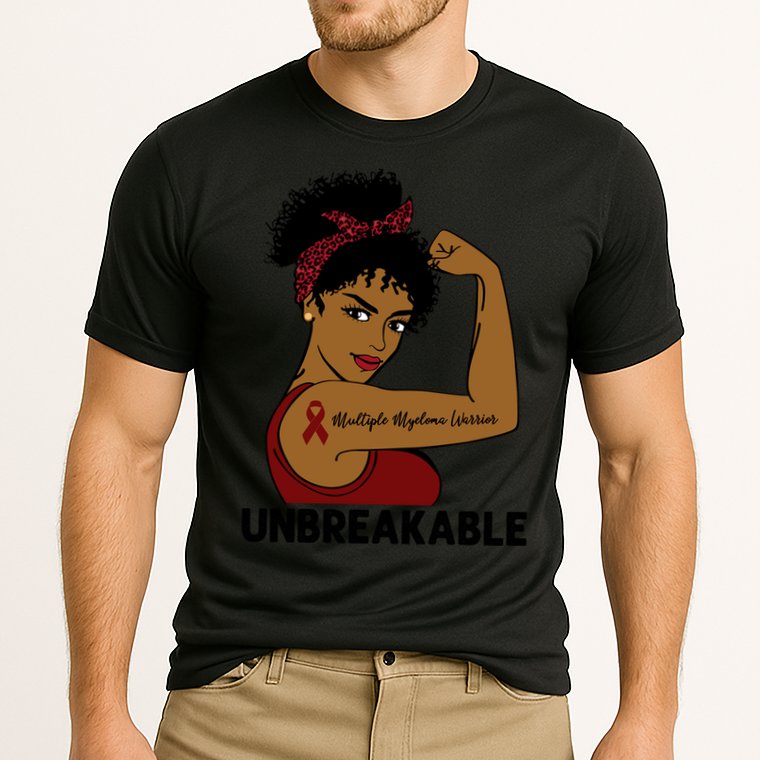 Multiple Myeloma Warrior Black Unbreakable Awareness Gift Cooling Performance Crew T-Shirt