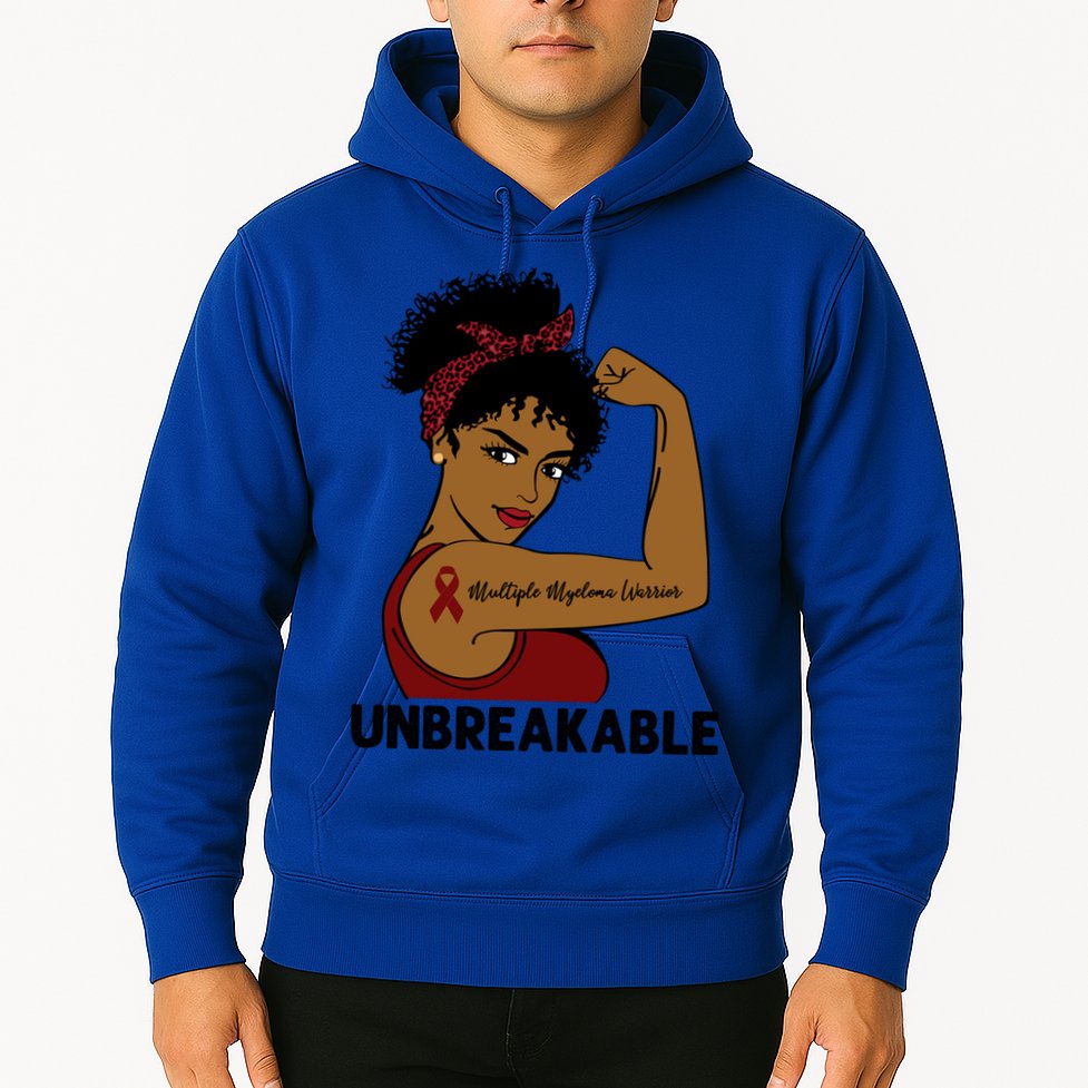 Multiple Myeloma Warrior Black Unbreakable Awareness Gift Hoodie