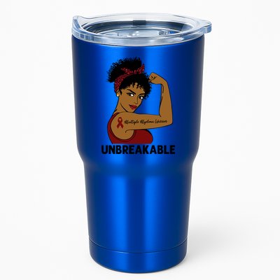 Multiple Myeloma Warrior Black Unbreakable Awareness Gift Tumbler