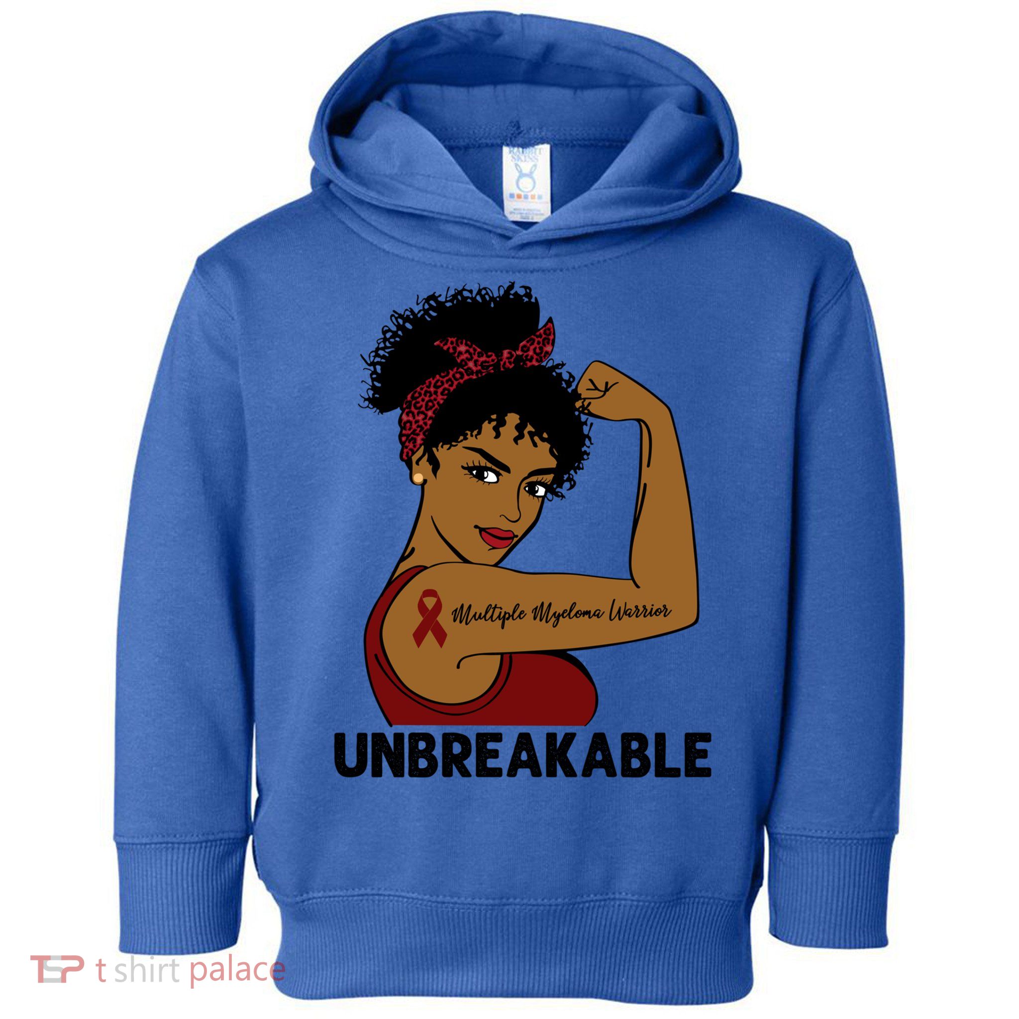 Multiple Myeloma Warrior Black Unbreakable Awareness Gift Toddler Hoodie