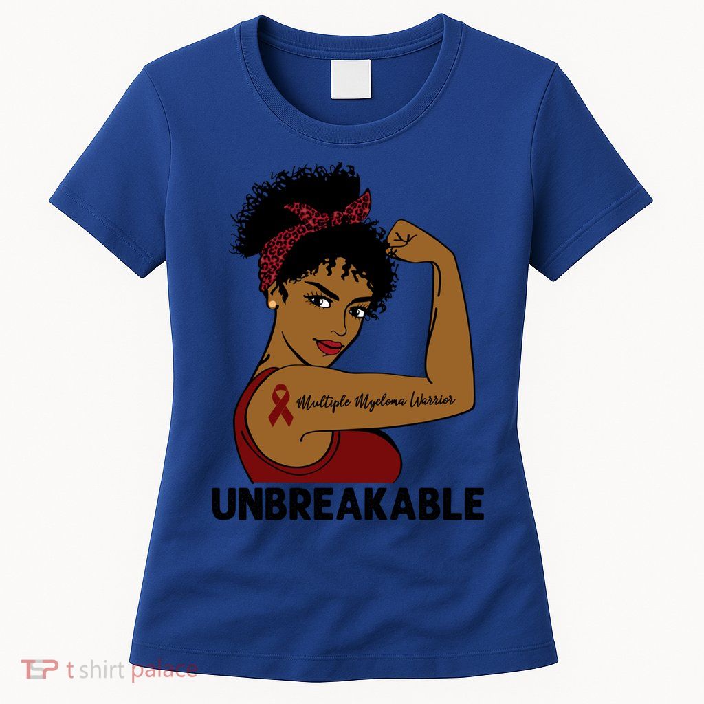 Multiple Myeloma Warrior Black Unbreakable Awareness Gift Womens T-Shirt