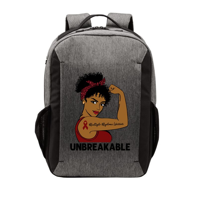 Multiple Myeloma Warrior Black Unbreakable Awareness Gift Vector Backpack