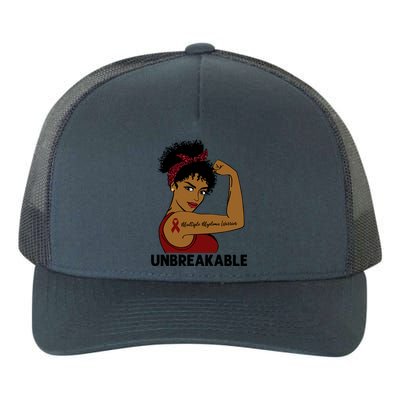 Multiple Myeloma Warrior Black Unbreakable Awareness Gift Yupoong Adult 5-Panel Trucker Hat