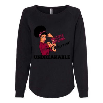 Multiple Myeloma Warrior Unbreakable African American Cool Gift Womens California Wash Sweatshirt