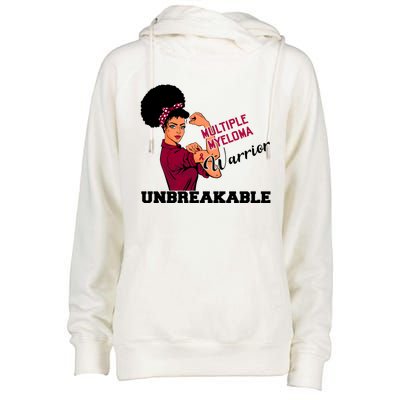 Multiple Myeloma Warrior Unbreakable African American Cool Gift Womens Funnel Neck Pullover Hood