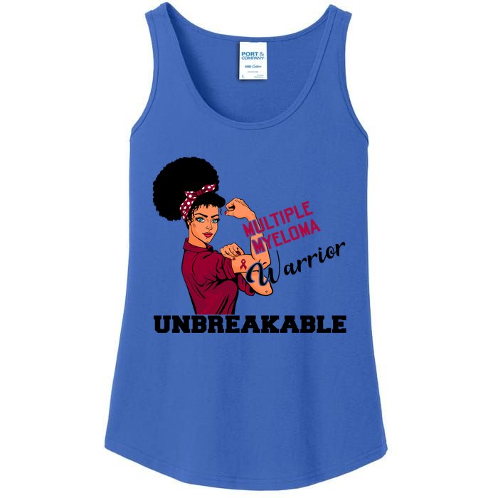 Multiple Myeloma Warrior Unbreakable African American Cool Gift Ladies Essential Tank