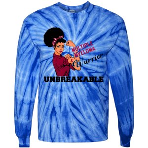 Multiple Myeloma Warrior Unbreakable African American Cool Gift Tie-Dye Long Sleeve Shirt