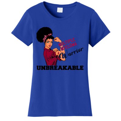 Multiple Myeloma Warrior Unbreakable African American Cool Gift Women's T-Shirt