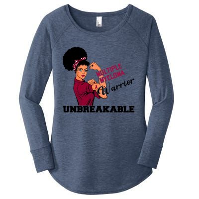 Multiple Myeloma Warrior Unbreakable African American Cool Gift Women's Perfect Tri Tunic Long Sleeve Shirt