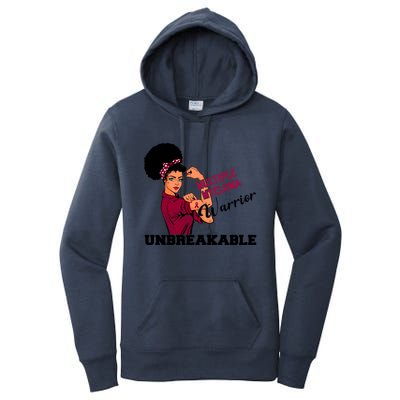 Multiple Myeloma Warrior Unbreakable African American Cool Gift Women's Pullover Hoodie