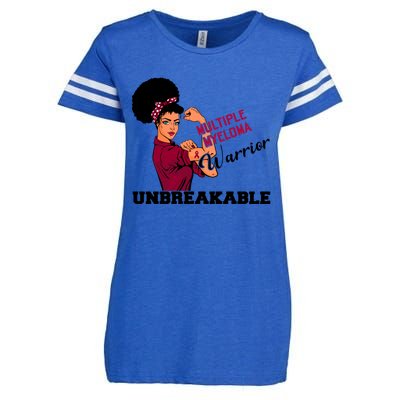 Multiple Myeloma Warrior Unbreakable African American Cool Gift Enza Ladies Jersey Football T-Shirt