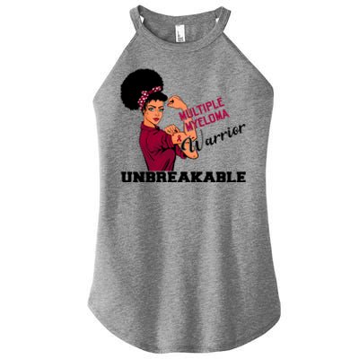 Multiple Myeloma Warrior Unbreakable African American Cool Gift Women's Perfect Tri Rocker Tank