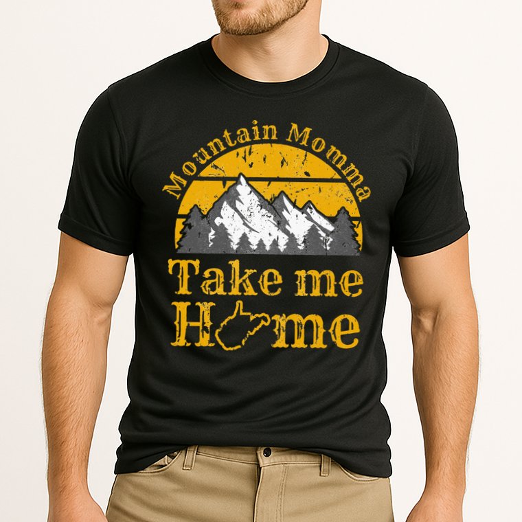 Mountain Momma West Virginia Take Me Home WV Map Mountains Cooling Performance Crew T-Shirt