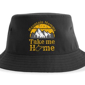 Mountain Momma West Virginia Take Me Home WV Map Mountains Sustainable Bucket Hat