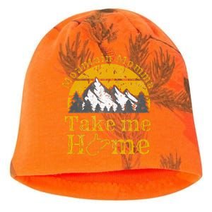 Mountain Momma West Virginia Take Me Home WV Map Mountains Kati - Camo Knit Beanie