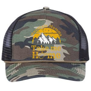 Mountain Momma West Virginia Take Me Home WV Map Mountains Retro Rope Trucker Hat Cap