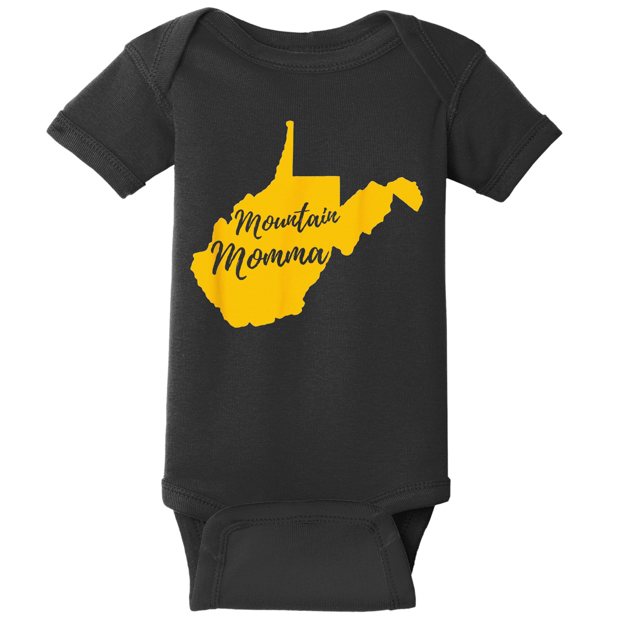 Mountain Momma West Virginia State Map Baby Bodysuit